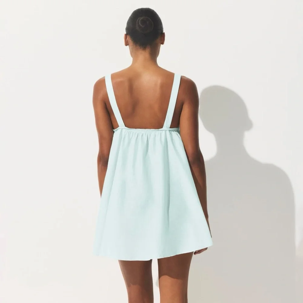 ✨ SKIMS Cotton Voile Mini Dress 👗 | Frost |M✨ - Picture 3 of 7